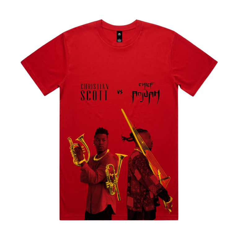 CHRISTIAN SCOTT VS CHIEF ADJUAH TEE (RED) - front